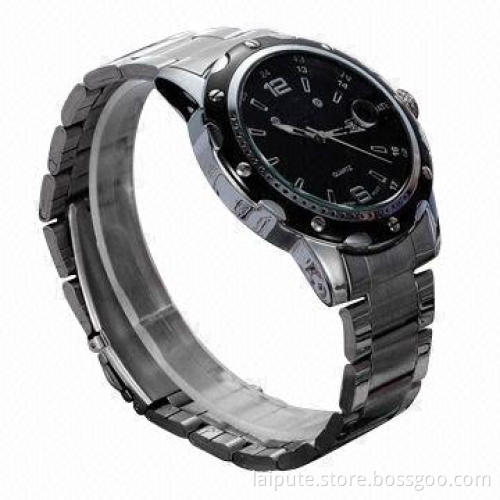 Fashionable Men's Business Alloy Case Wristwatches with Steel-disc Band